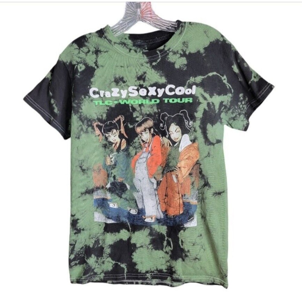 TLC CrazySexyCool World Tour T-shirt Small Vintage Y2K Black Short Sleeve *
